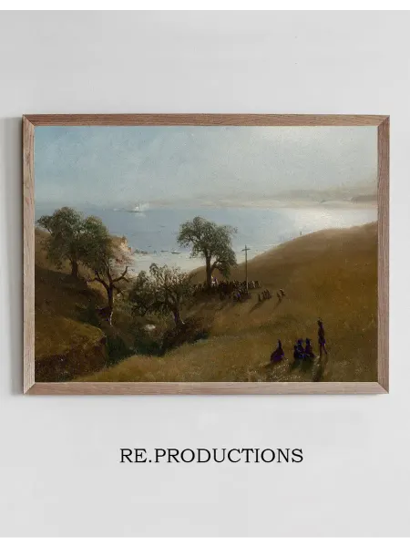 Re.productions Постер Study for Entrance into Monterey - Albert Bierstadt