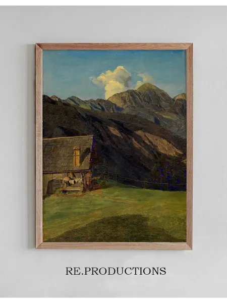 Re.productions Постер Die Alpenhütte auf dem - Ferdinand Georg Waldmüller