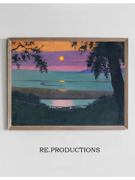 Re.productions Постер Sunset At Grace, Orange And - Félix Vallotton