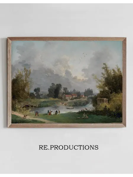 Re.productions Постер Parklandschaft (Blick auf das - Hubert Robert