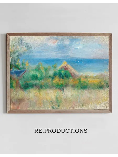 Re.productions Постер Paysage avec fond de mer - Pierre-Auguste Renoir