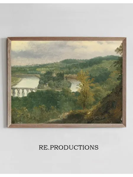 Re.productions Постер Vue de Billancourt et Bas Meudon - Théodore Rousseau