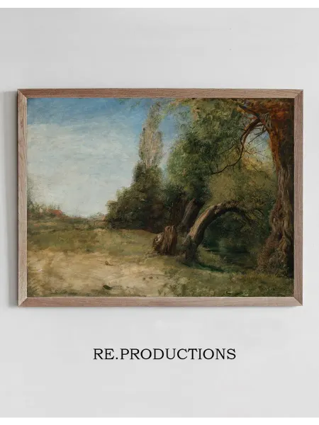 Re.productions Постер Elm Lane with Bayswater Stream beside - John Linnell