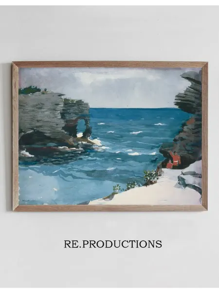 Re.productions Постер Rocky Shore, Bermuda - Winslow Homer