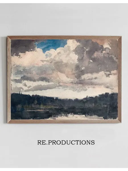 Re.productions Постер The Lone Boat, North Woods Club - Winslow Homer