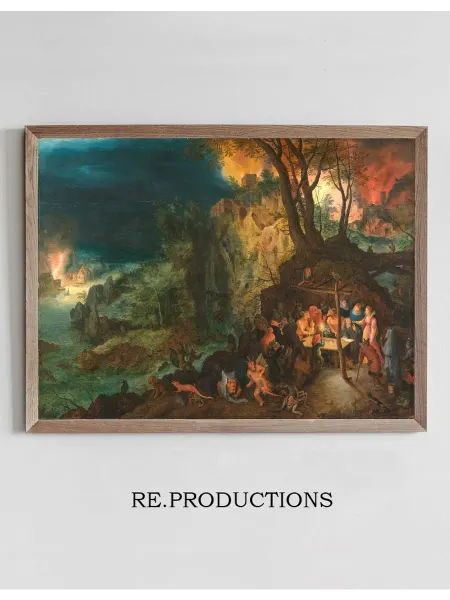 Re.productions Постер The temptation of St - Jan Brueghel The Elder