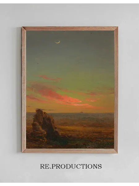 Re.productions Постер Sunset near Rome - Frederic Edwin Church
