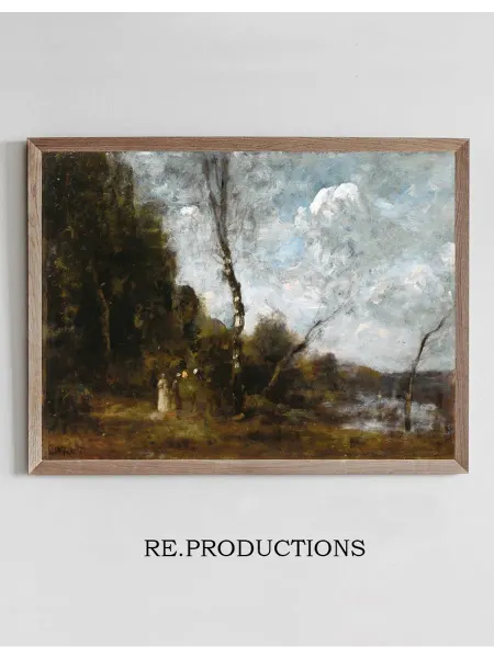 Re.productions Постер Three Peasant Women - Jean-Baptiste-Camille Corot
