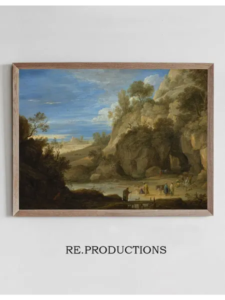 Re.productions Постер Landscape with a Gipsy - David Teniers The Younger