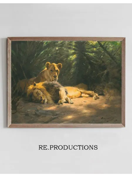 Re.productions Постер The Lions’ Den - Wilhelm Kuhnert