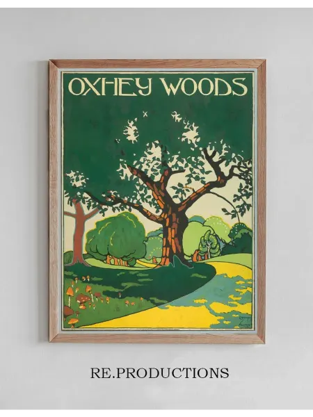 Re.productions Постер Oxhey Woods, London - Edward McKnight Kauffer
