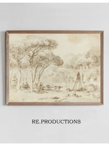 Re.productions Постер Gardens of an Italian Villa - Jean-Honoré Fragonard