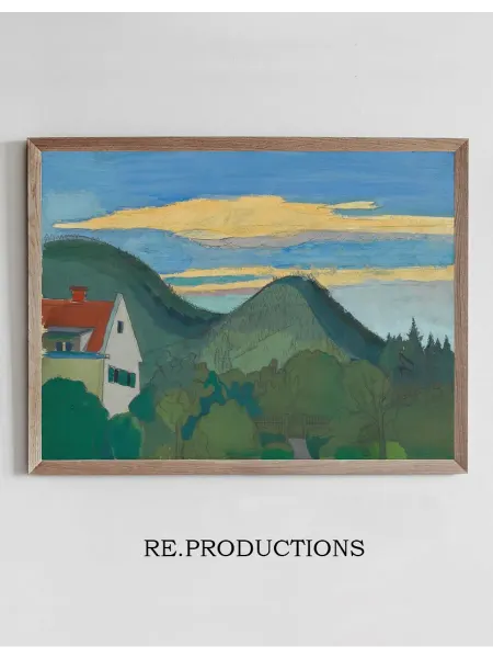 Re.productions Постер Haus in Waldlandschaft - Karl Wiener