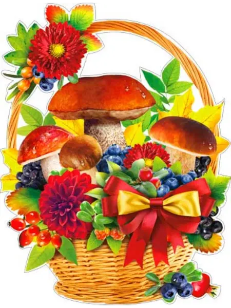 Палон Плакат Корзина с грибами