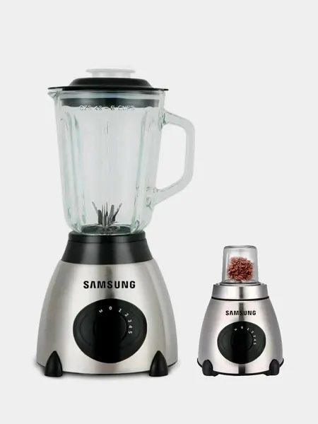 Блендер-кофемолка Samsung "SM-888", 3в1, 600W, стекло, черный