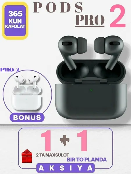 Беспроводные Bluetooth наушники Pods Pro, AirPods Pro 2, для Iphone и Android 1 + 1