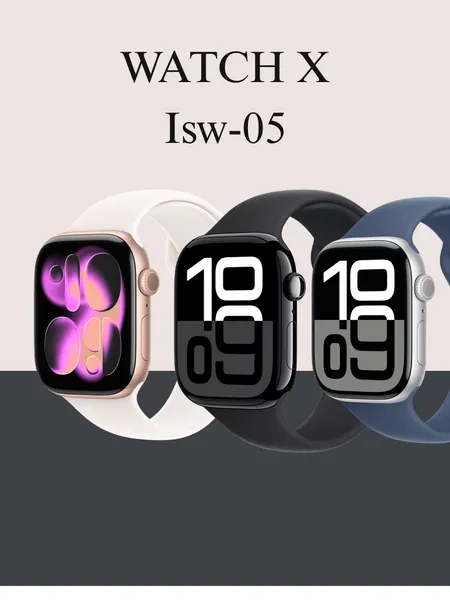Умные часы ISW-05 (2025) X, 49 мм, Series 10, подключение к iOS и Android, прямой вызов через часы, Золото