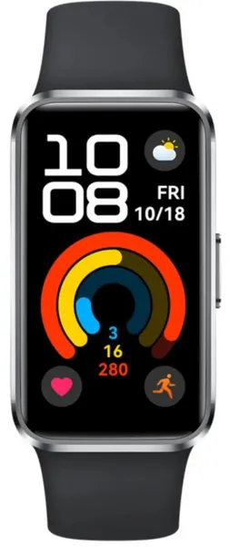 Фитнес-браслет HUAWEI "Band 10", черный, для детей, будильник, секундомер, гироскоп