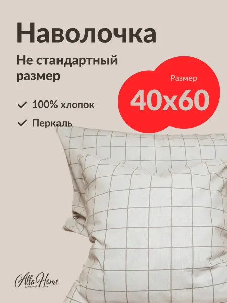 Alla Home Наволочка на подушку Давид 40x60, 100% хлопок