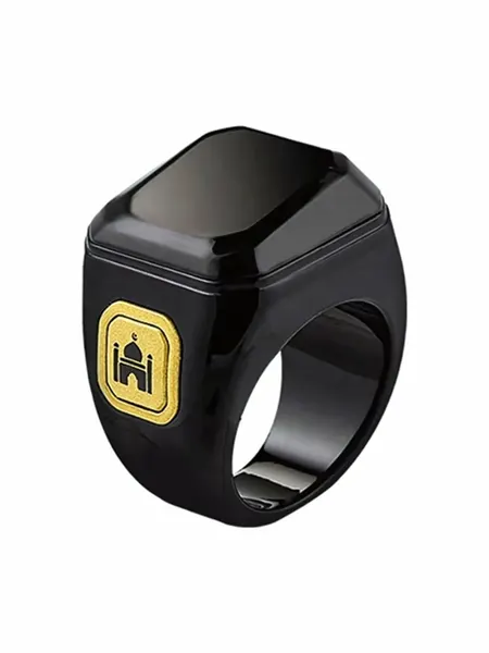 Кольцо-тасбих iQibla 18MM Smart Zikr, OLED экран, Bluetooth, черный