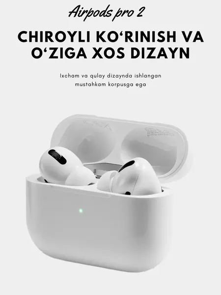 Беспроводные Наушники Apple AirPods Pro 2 Premium сенсорное управление, активное шумоподавлениe