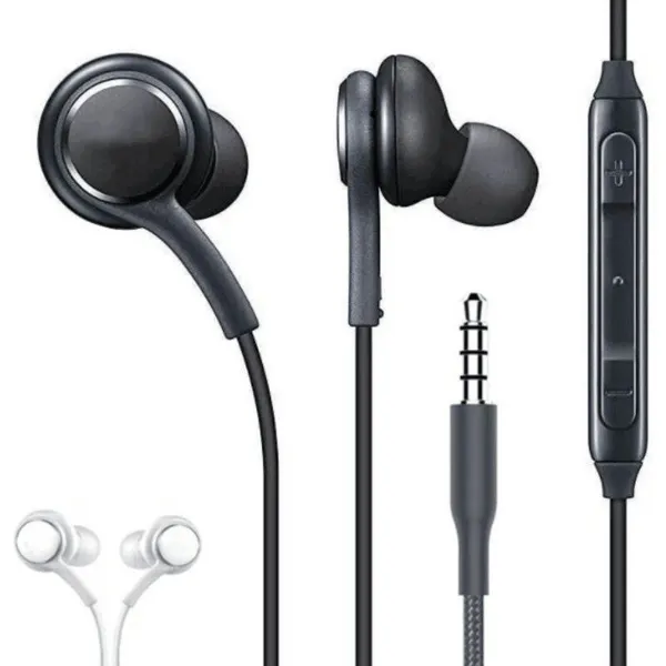 Наушники проводные Earphones Tuned By AKG, с разъемом мини jack 3'5, цвет темно-серый