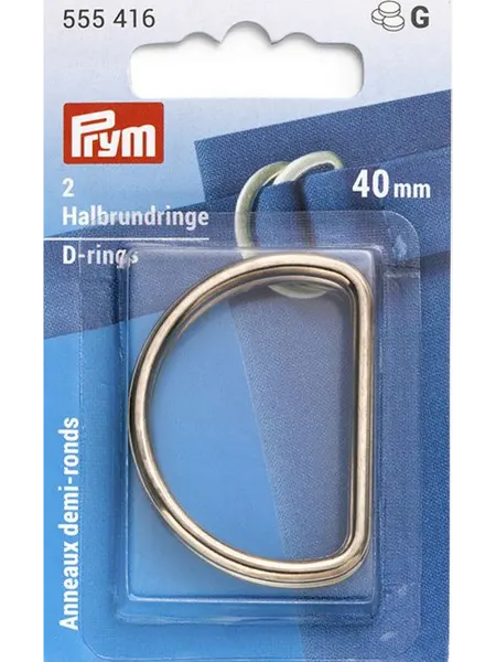 Prym Полукольца 40мм 2шт светлое золото