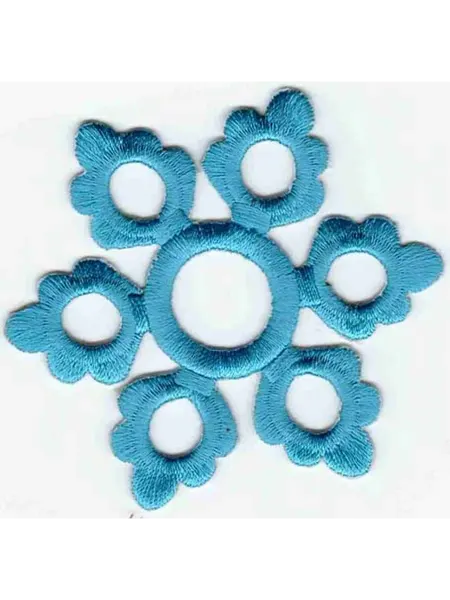 HKM Термоаппликация Schneeflocke groá blau, 5х3см, 1шт