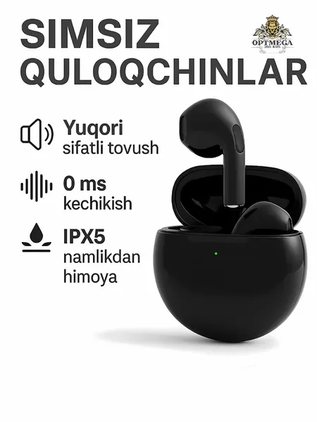 Беспроводные наушники , Pro 6, для iPhone и Android, сенсорные