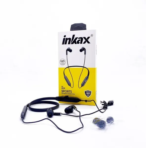 Беспроводные наушники Inkax AEH-04, Bluetooth, Спортивные, Шейный обод, Hi-Fi звук