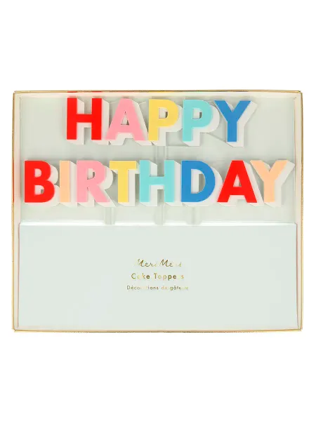 Meri Meri Топпер для торта "Happy Birthday", акриловый (2 шт)