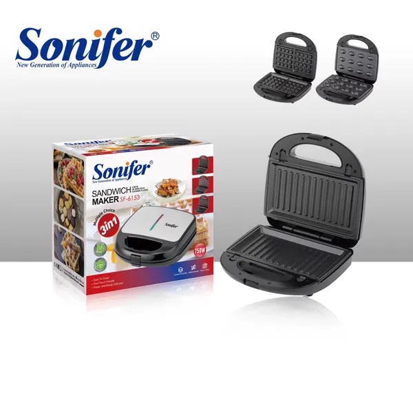Электрическая вафельница Sonifer SF-6153/SF-6063 для тостов, орехов, вафель