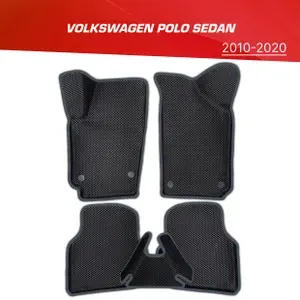 Коврики EVA 3D с бортами Volkswagen Polo Sedan (2009-2020) / ковры ЕВА (ЭВА) 3д с бортиками Фольксваген Поло Седан