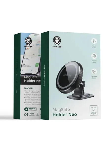 Держатель Green Lion AutoNeo, для iPhone, вращение на 360°, магниты, минималистичный