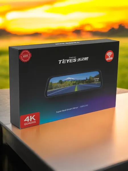 Видеорегистратор Teyes Q9 PLUS 4K+1080P, Wi-Fi, автомобильное зеркало