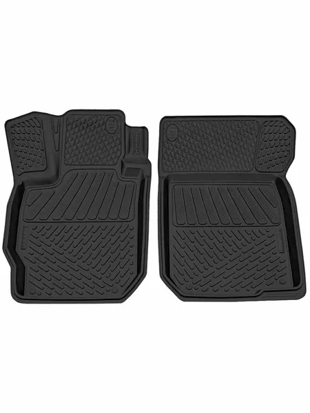Коврики в салон резиновые для Nissan Almera ВАЗ (13-18) (передние) series Brand (Борт 4см)