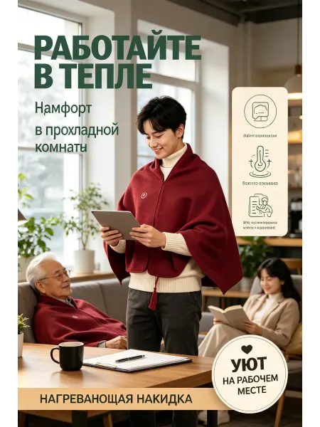 Электрическое одеяло плед 3 температурных режима