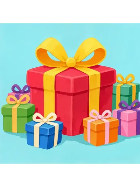 ElisPaint Картина по номерам 20x20 Подарки на празднике