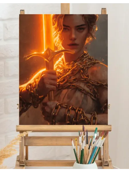 Art on Canvas Свобода на острие меча Картина по номерам на холсте 40х50 см