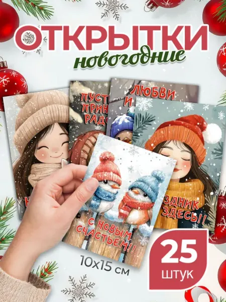 Pank.serg Открытки новогодние мини, 10х15