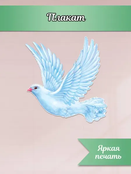 ТМ Империя поздравлений плакат голубь украшение для праздника на стену А3