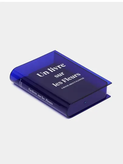 Ваза "Книга" для цветов и сухоцветов, прозрачная акриловая, для интерьера