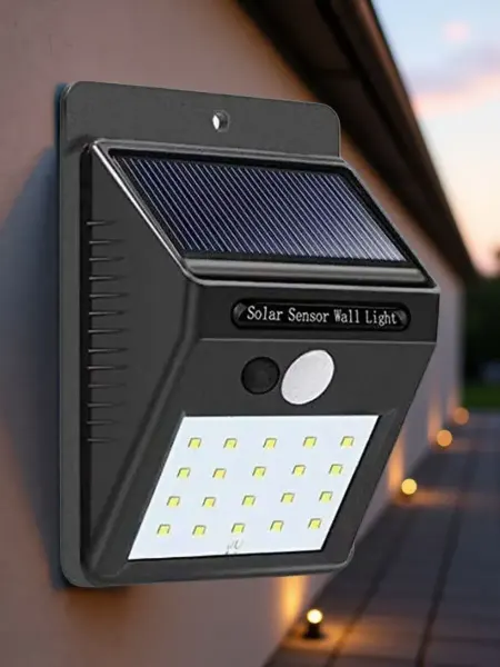 Уличный светодиодный светильник на солнечной батарее.20Led