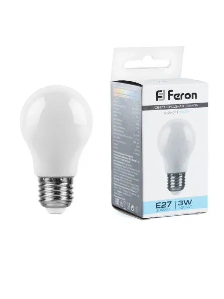 Feron Лампа светодиодная LB-375 E27 3W матовая 230V 6400K
