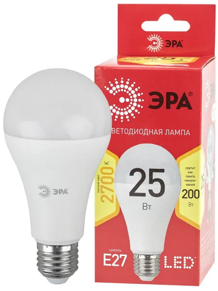 ЭРА Лампа светодиодная RED LINE LED A65-25W-827-E27 R 25Вт груша