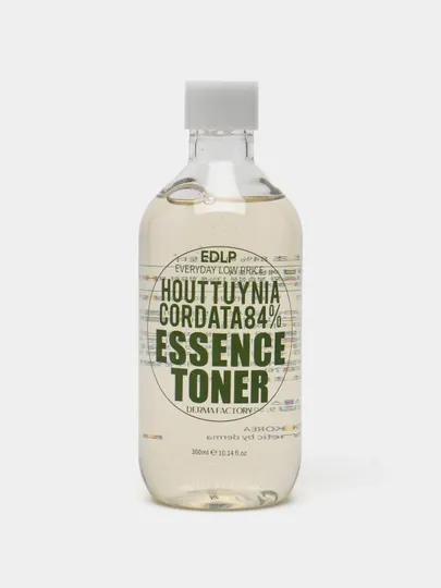 Увлажняющий и успокающий тонер Derma Factory Houttuynia Cordata 84% Essence Toner, 300 мл