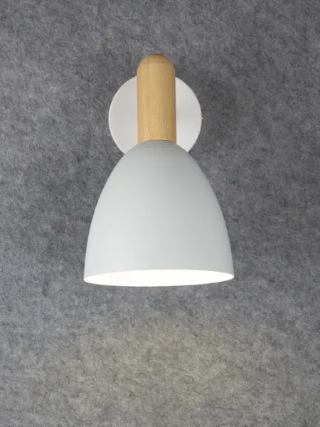 Maple Lamp Бра белое настенное в спальню над кроватью E27 скандинавский
