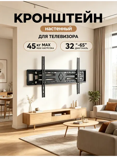 Home Team Кронштейн для телевизора из холодной стали антикоррозия