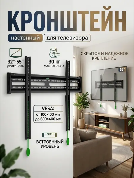 KRONI Кронштейн для телевизора универсальный 32-55 дюйма