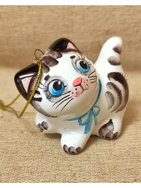 Ручная работа Котёнок, ëлочная игрушка